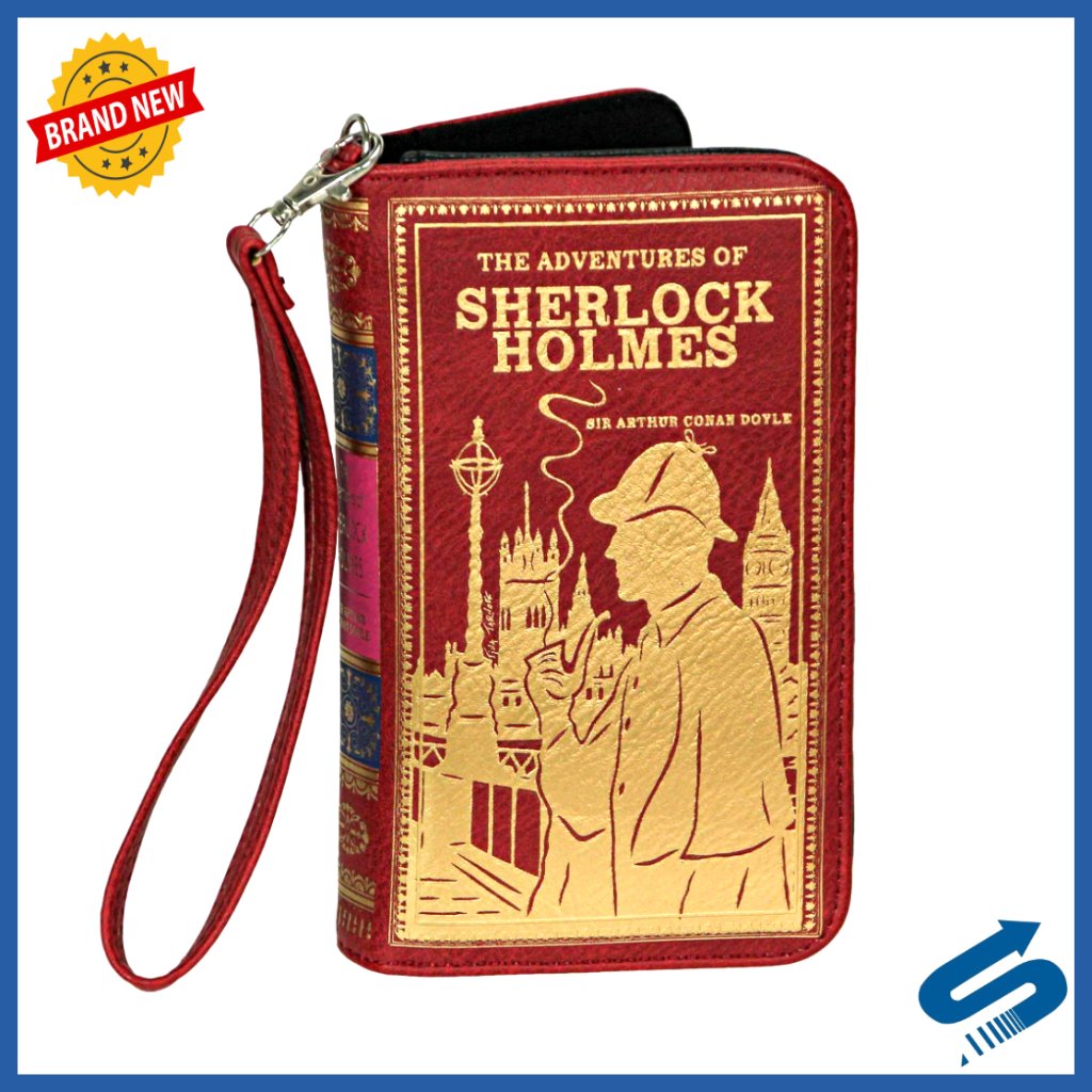 Book-Style Wallet With Wristlet Strap, Id Holder, Snap Closure, 7x4 Inches